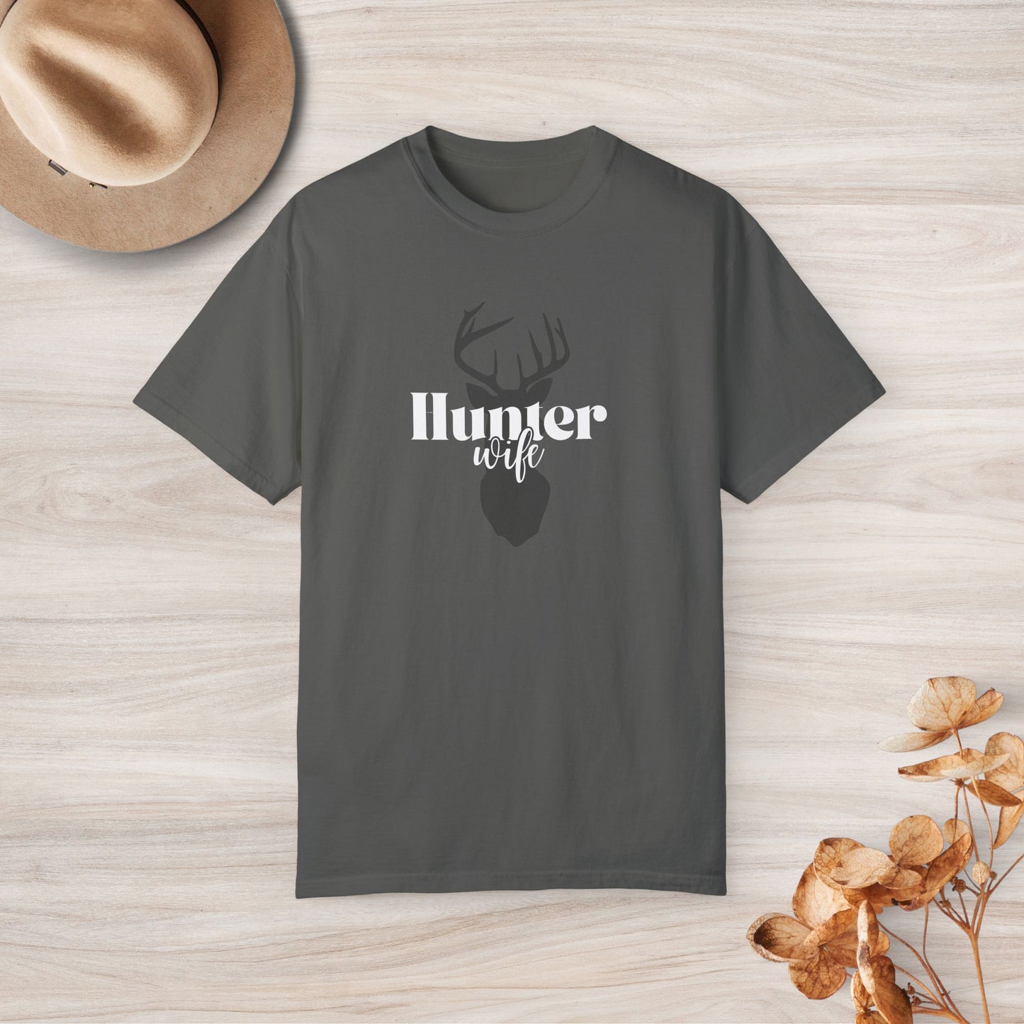 Hunter Wife Custom Graphic Design Comfort Colors Tee