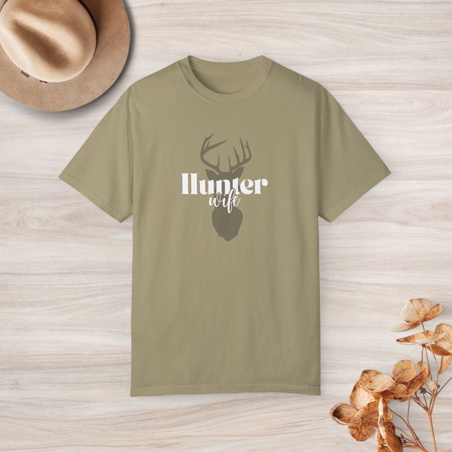 Hunter Wife Custom Graphic Design Comfort Colors Tee