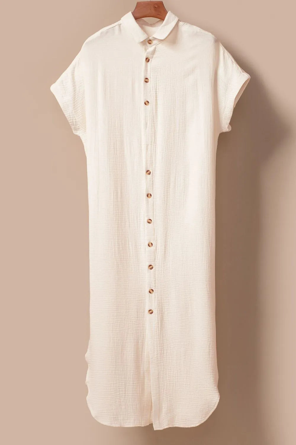 Solid Button Down Short Sleeve Midi Shirt Dress – Wild Bloom Solid Button Down Short Sleeve Midi Shirt Dress – Wild Bloom