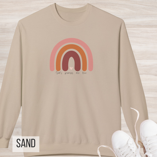 Boho Christian Rainbow God's Promises Crewneck Sweatshirt