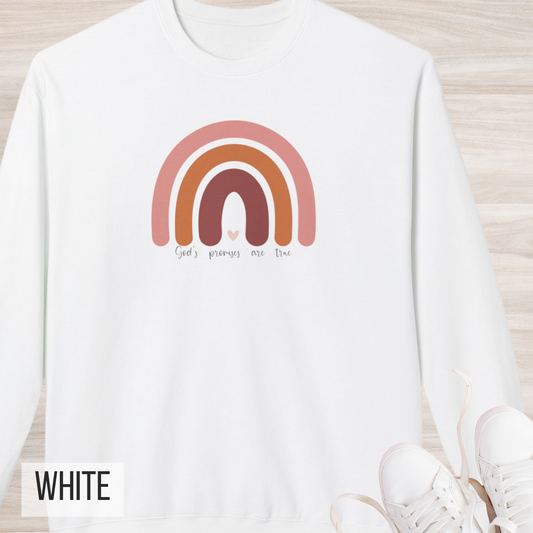Boho Christian Rainbow God's Promises Crewneck Sweatshirt
