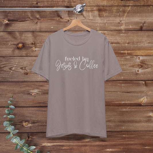 Fueled by Jesus & Coffee Bella + Canvas Tee