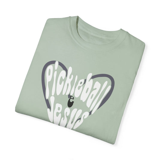 Retro Style Pickleball & Jesus Custom Design T-shirt
