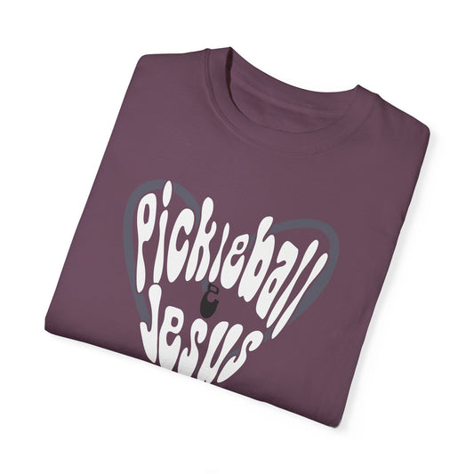 Retro Style Pickleball & Jesus Custom Design T-shirt