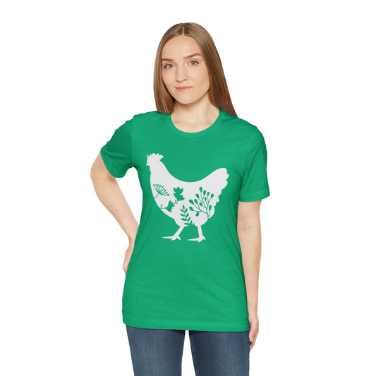 Floral Chicken Short Sleeve Tee