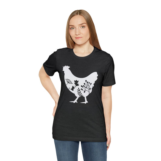 Floral Chicken Short Sleeve Tee