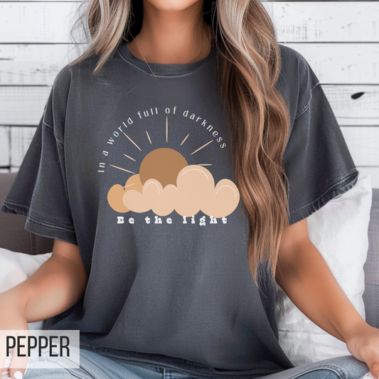 Christian Comfort Colors® Shirt - Be the Light Shirt - Women Christian Religious Tee