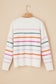 Striped Round Neck Dropped Shoulder Sweater