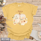 Vintage Retro Autumn Pumpkin with Flowers Custom Design T-shirt