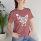 Colorful Floral Chicken Short Sleeve Tee