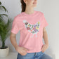 Colorful Floral Chicken Short Sleeve Tee