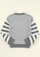 Striped Round Neck Dropped Shoulder Sweater