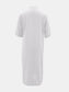 Notched Half Sleeve Midi Dress