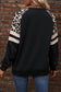 Leopard Round Neck Long Sleeve Sweatshirt