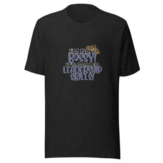 Womens not bossy crown leadership t-shirt tee