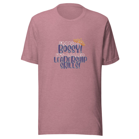 Womens not bossy crown leadership t-shirt tee